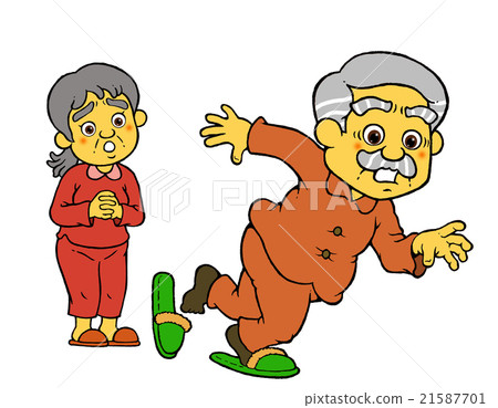 Old man falling over Old man falling over 21587701