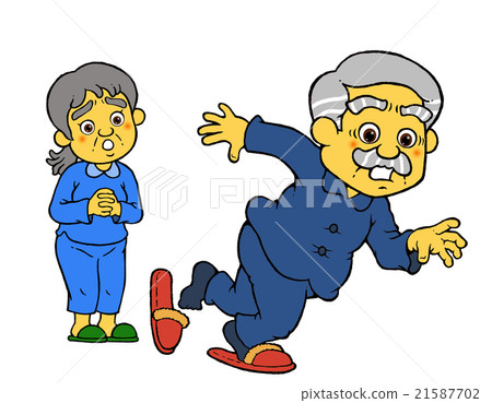 Old man falling over Old man falling over 21587702