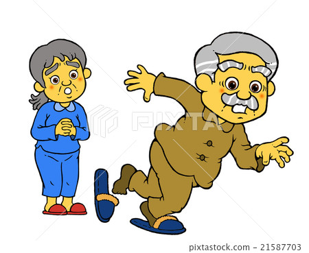 Old man falling over Old man falling over 21587703
