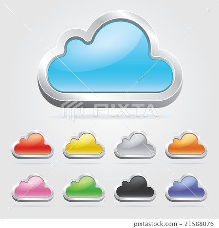 Cloud technology icons set. Vector illustration 21588076