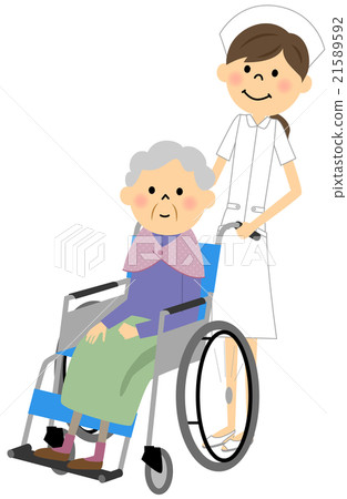 wheelchair elderly clipart picture