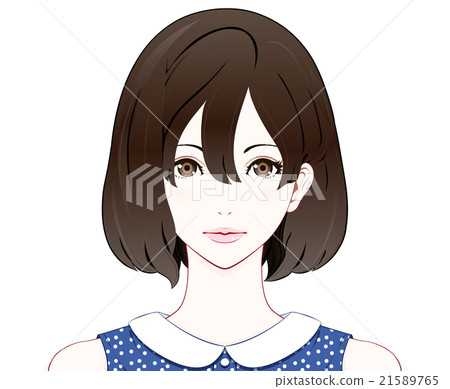 女性面部表情/嚴肅/夏天衣裳 21589765
