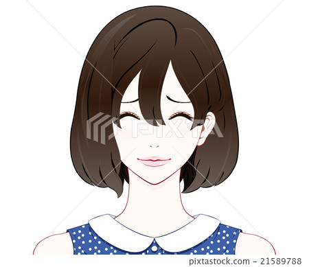 面部表情的女性/苦笑/夏裝 21589788