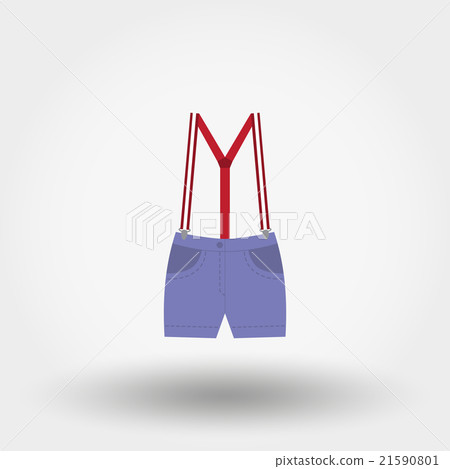 Shorts with suspenders. Rompers. Icon. 21590801
