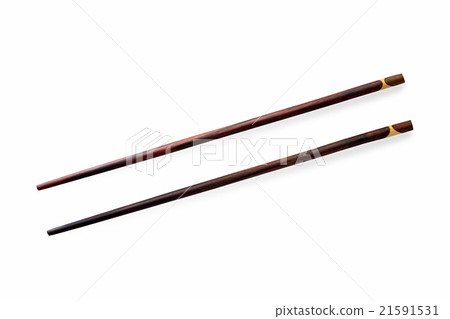 Wooden chopsticks, isolated on white background Wooden chopsticks, isolated on white background 21591531