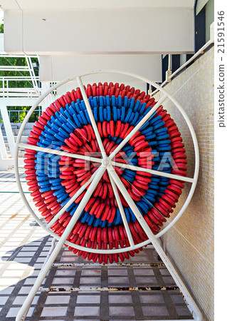 Swimming lanes markers in reel storage 21591546