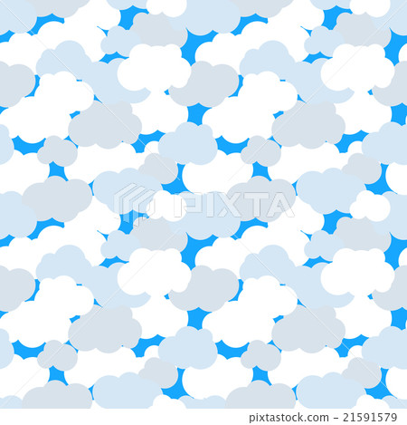 Clouds in blue sky seamless pattern Clouds in blue sky seamless pattern 21591579