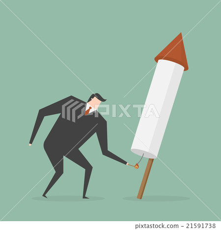 launching firework rocket 21591738