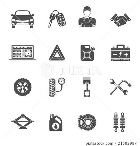 Car Service Vector Icons Set 21592987