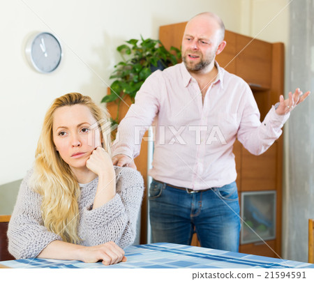 Couple having quarrel indoor Couple having quarrel indoor 21594591