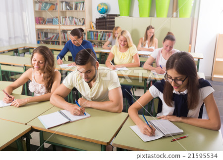 Group of students working in classroom Group of students working in classroom 21595534