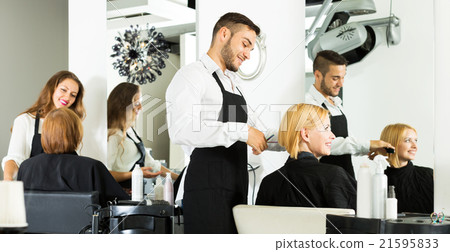 woman in the barbershop woman in the barbershop 21595833