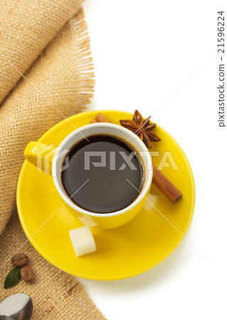 cup of coffee on white cup of coffee on white 21596224