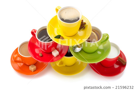 cup of coffee on white cup of coffee on white 21596232