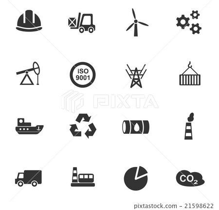 industry icon set 21598622