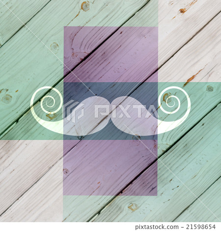 Composite image of mustache logo 21598654