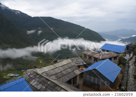 view of village in trekking route, Pokhara, Nepal 21602059