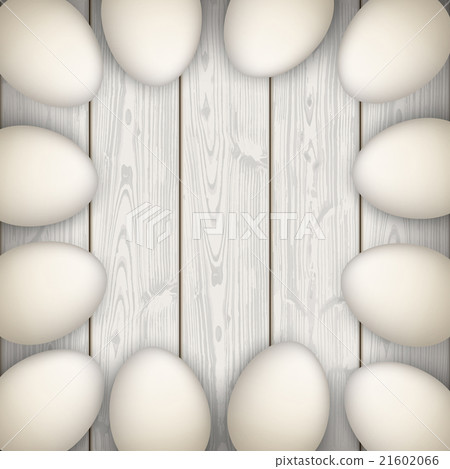 Eggs Wooden Background Centre 21602066