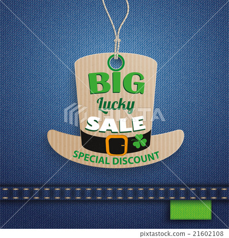 Jeans St. Patrick's Day Sale Hat Price Sticker 21602108