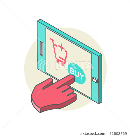 concept of online shop line design 21602769
