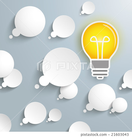 Thought Bubbles Bulb Infographic Thought Bubbles Bulb Infographic 21603043