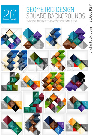 Mega collection of square geometric backgrounds 21603927