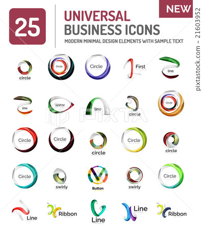 Collection of abstract company logo design 21603952