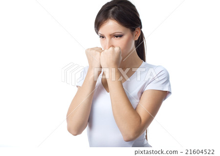 Young woman practicing self defense 21604522