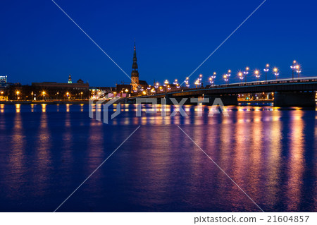 Bridge in Riga at night Bridge in Riga at night 21604857