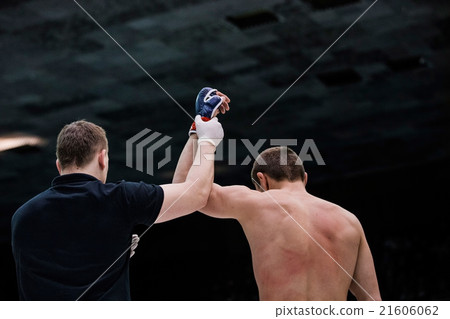 judge announces winner of match in ring 21606062