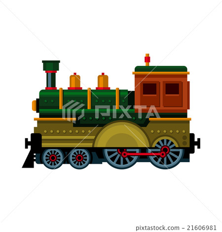 Retro Train. Steam Locomotive Icon. Vector 21606981