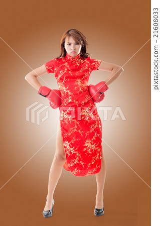 Chinese woman dress traditional cheongsam Chinese woman dress traditional cheongsam 21608033