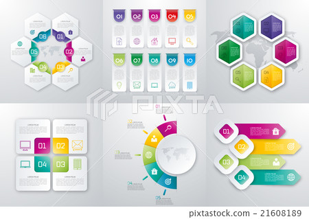 Set with infographics Set with infographics 21608189