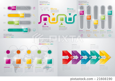 Set with infographics Set with infographics 21608190