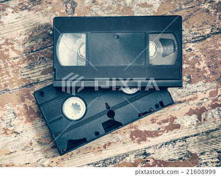 Two video cassette close-up Two video cassette close-up 21608999