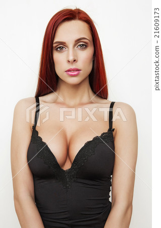 portrait attractive girl with red hair portrait attractive girl with red hair 21609173