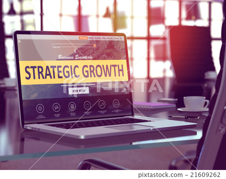 Strategic Growth on Laptop in Modern Workplace 21609262