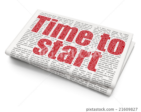 Time concept: Time to Start on Newspaper 21609827