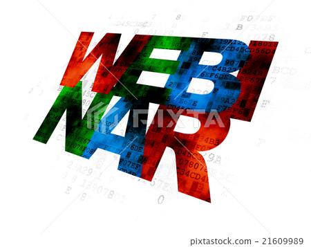 Education concept: Webinar on Digital background 21609989