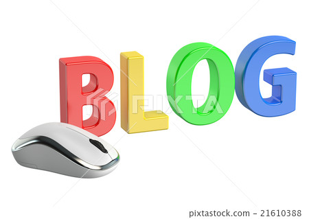 Blog concept, 3D rendering 21610388