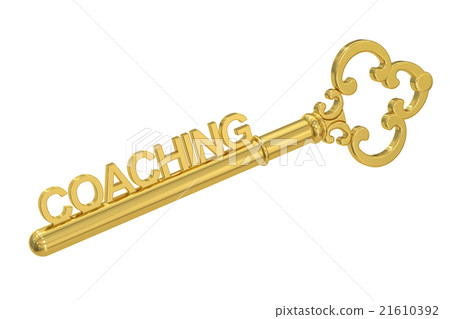 Coaching - Golden Key, 3D rendering Coaching - Golden Key, 3D rendering 21610392