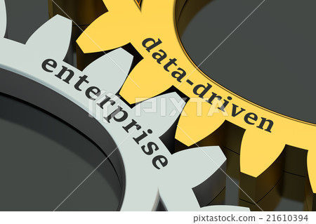 data-driven enterprise on the gear, 3D rendering data-driven enterprise on the gear, 3D rendering 21610394