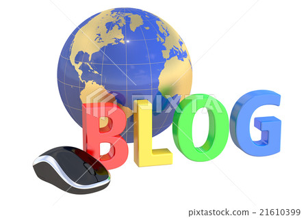 Internet Blog concept, 3D rendering Internet Blog concept, 3D rendering 21610399