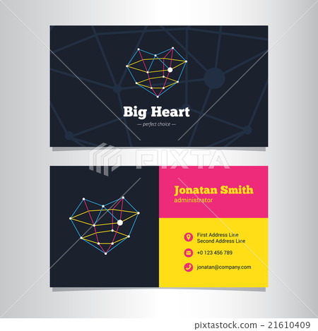 Vector business card template with line style Vector business card template with line style 21610409