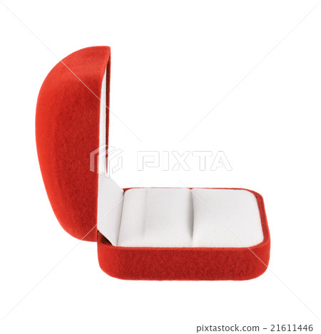 Red velvet box isolated 21611446
