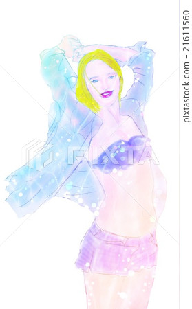 Beautiful woman dancing dress 1 21611560