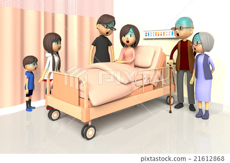 Women who are hospitalized and families who have a sympathy Women who are hospitalized and families who have a sympathy 21612868