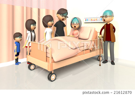 Family who wishes to have an old lady hospitalized Family who wishes to have an old lady hospitalized 21612870