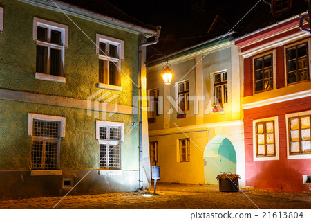 historical center of Sighisoara at night 21613804