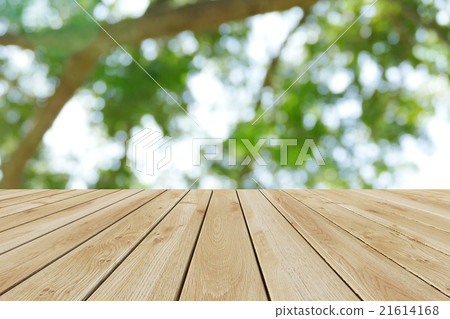 Perspective wood and bokeh light background 21614168